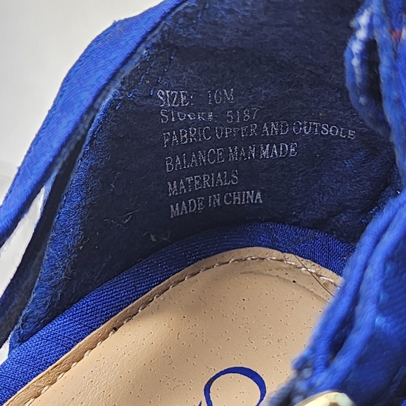 Cato Blue Wedge Sandals Size 10M - Picture 6 of 11